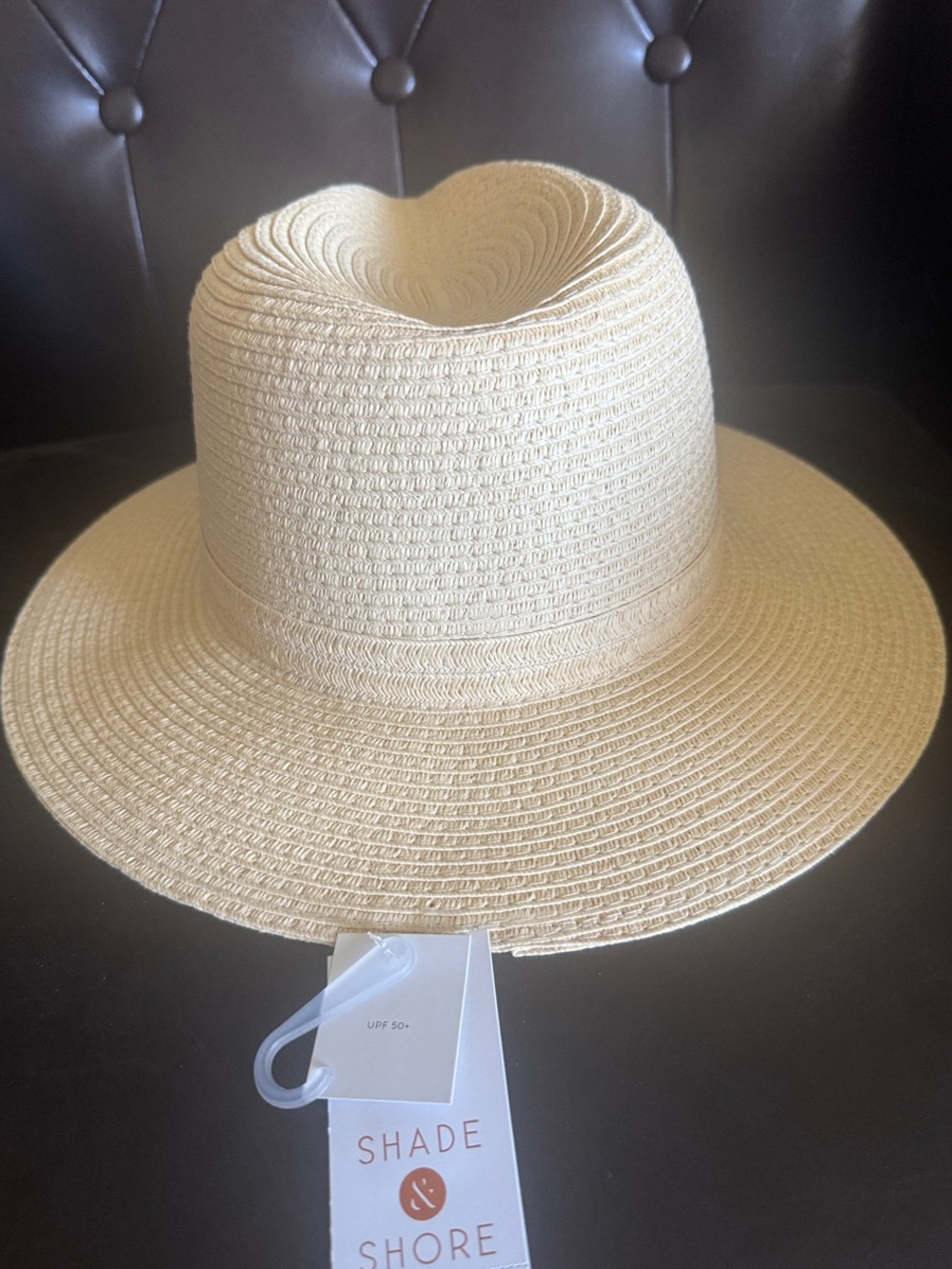 BOGO Shade & Shore Women's Cream Straw Fedora Hat (Buy 1 Get 1 Free) - Picture 2 of 8
